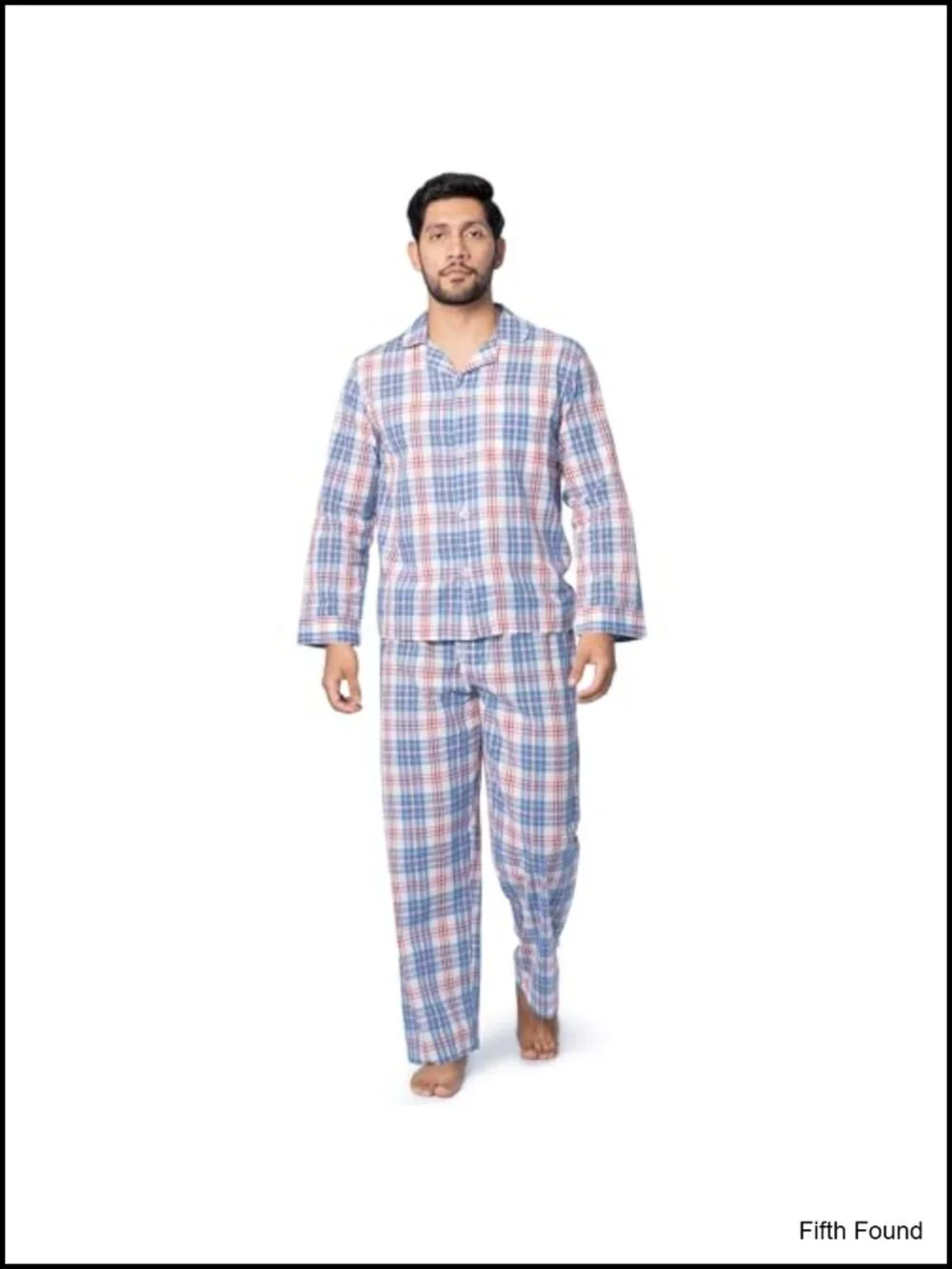 Men's Long Sleeve Broadcloth Pajama Set Sleepwear Lounge